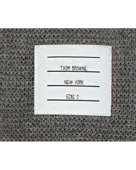 Thom Browne Gray V-neck Bar Stripped Knitted Vest White/grey for men