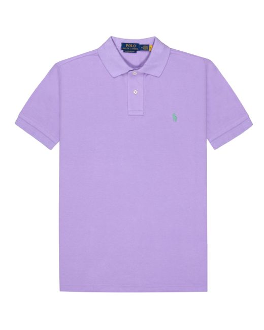 Polo Ralph Lauren Purple Custom Slim Fit Mesh Polo Shirt for men