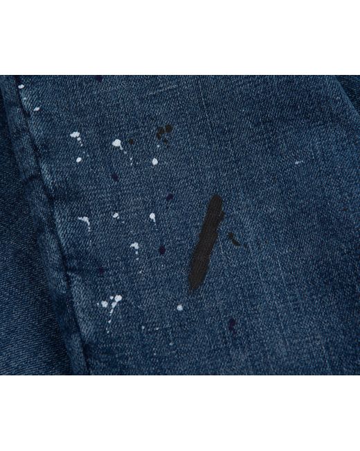 Emporio Armani Blue J06 Paint Splattered Jeans for men