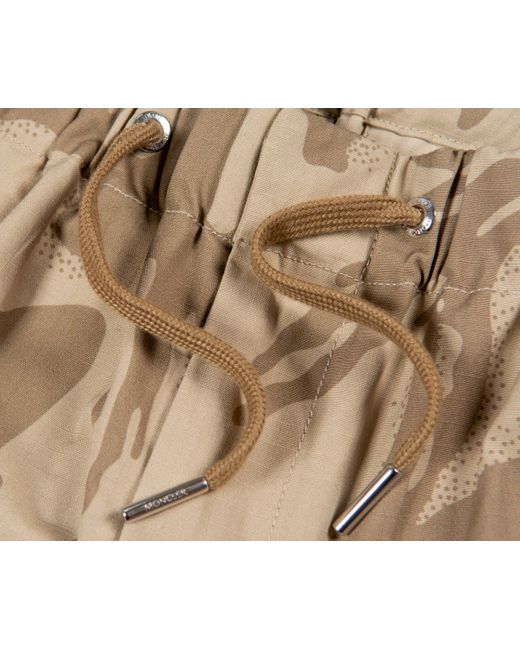 Moncler 'pantalone' Bermuda Shorts Camo in Natural for Men | Lyst