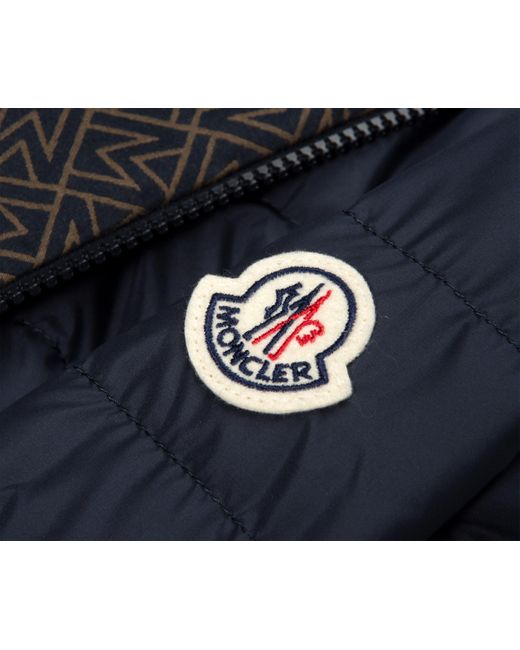 Moncler Black Guery Monogram Reversible Hooded Short Down Jacket for men
