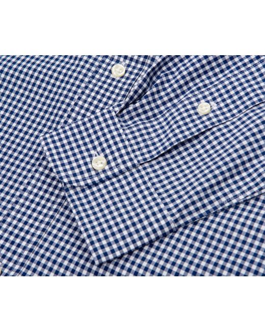 Polo Ralph Lauren Blue Checkered Custom Fit Ls Shirt for men