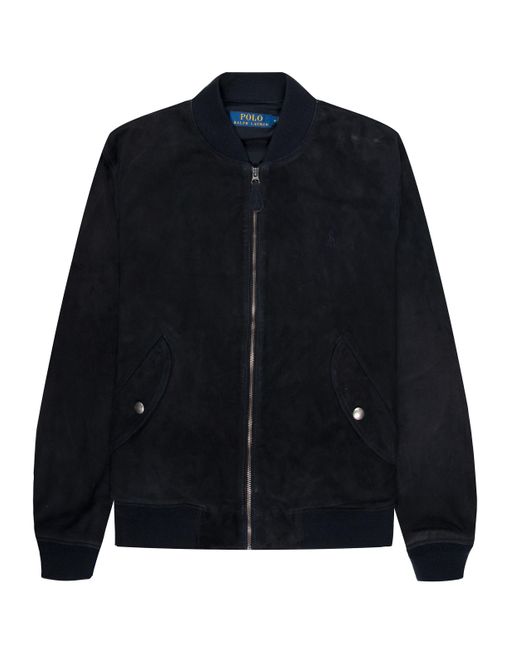 Polo Ralph Lauren Black Suede Bomber Jacket for men