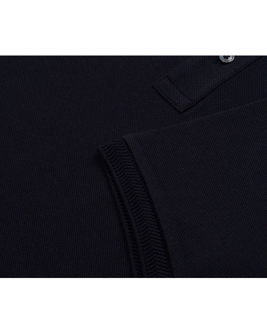 Moncler Blue Logo Patch Piquet Polo for men