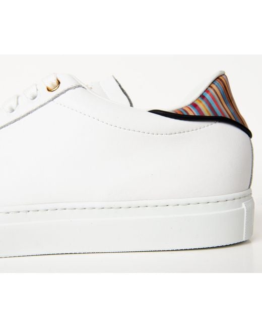 Paul Smith Beck Stripe Heel Tab Trainers White for men