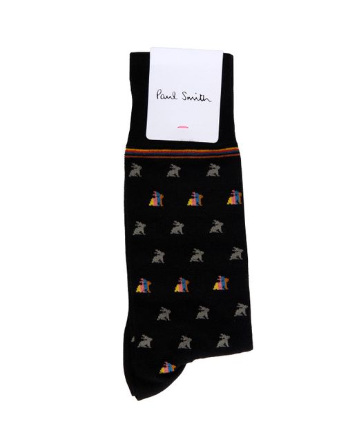 Paul Smith Accessories Rabbit Patterned Socks Black for men