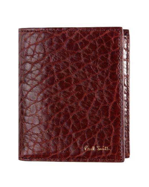 Paul Smith Purple Ps Bull Hide Wallet Damson for men