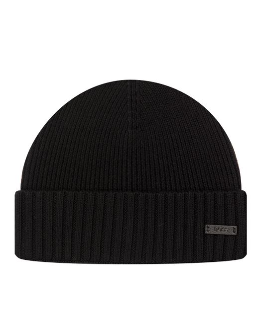 Boss Black Fati Ribbed Beanie Hat for men