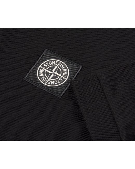 Stone Island Box Logo Polo Black for men