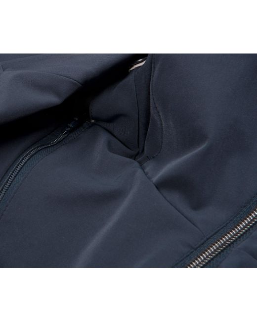 Herno Blue Hooded Trench Coat for men