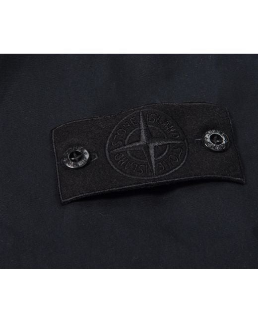 Stone Island Blue Ghost Overshirt Black for men