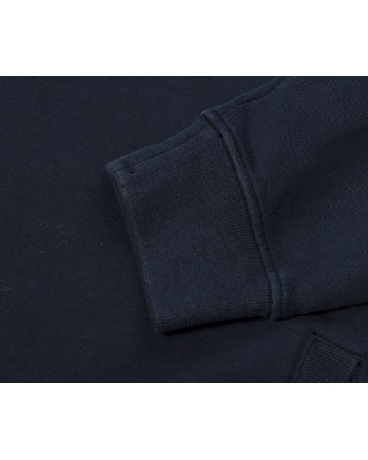 Stone Island Blue Popover Hooded Sweatshirt Navy for men