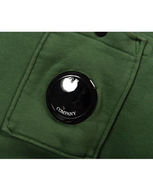 C P Company Arm Lens Crewneck Sweatshirt Duck Green for men