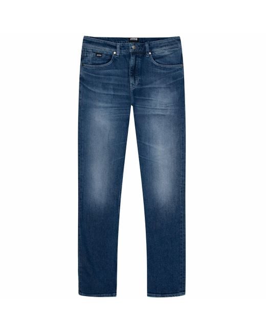 Boss Blue C-Delaware Slim Fit Comfort Stretch Jeans for men