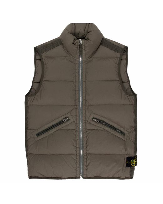 Stone Island Green Seamless Tunnel Down Gilet for men