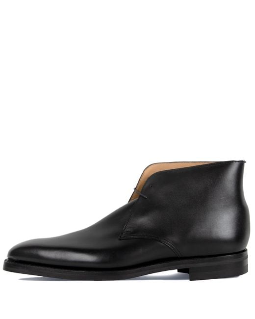 Crockett and Jones Tetbury Leather Ankle Boot Black for men