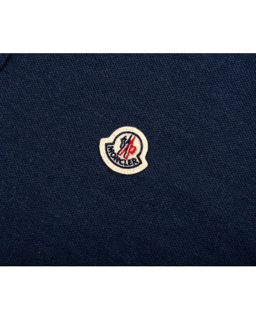 Moncler Classic Ss Polo Blue for men