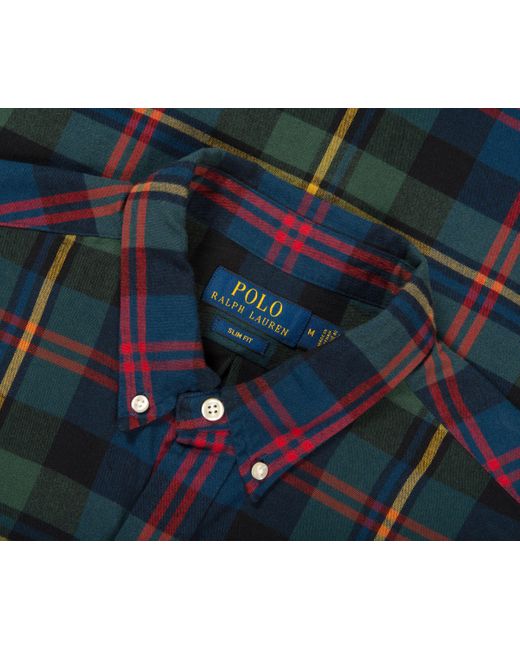 Polo Ralph Lauren Blue Slim Fit Ls Check Shirt Navy/multi for men