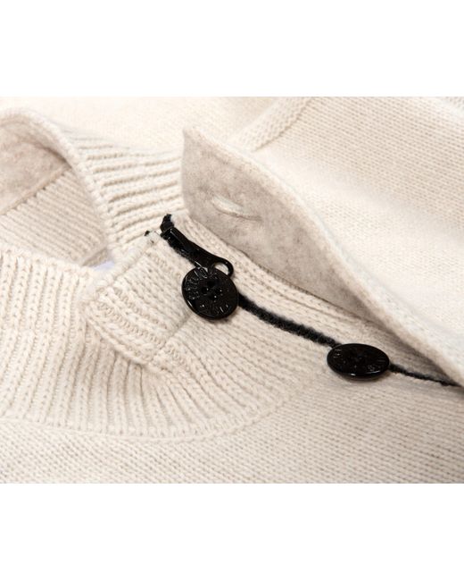 Stone Island Natural 1/4 Button Knitted Jumper for men
