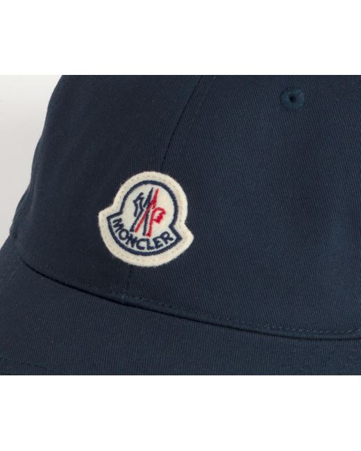 Moncler Blue Classic Logo Baseball Cap Navy for men