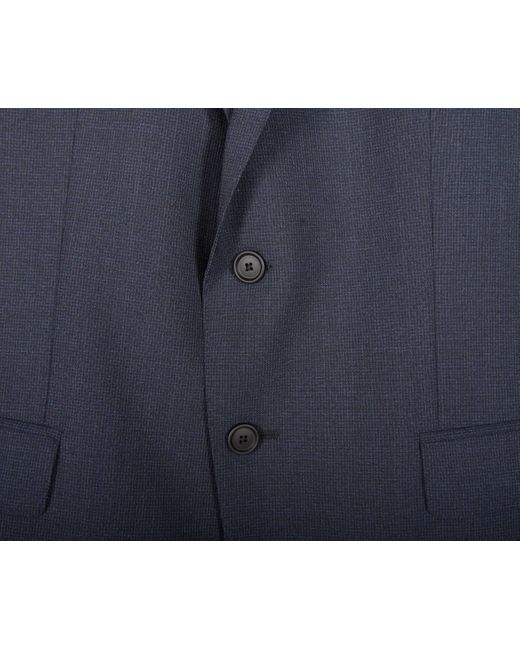 Boss Hugo P-huge Micro Checked Suit Dark Blue for men