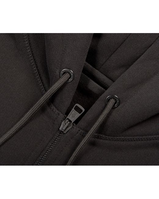 Moncler Black Rubber Logo Patch Full Zip-Up Hoodie for men