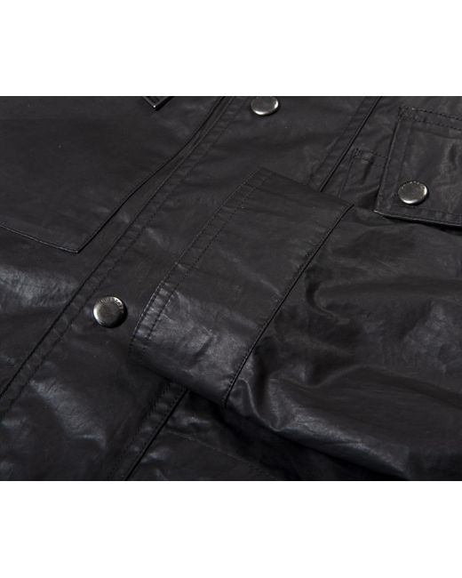 Belstaff Centenary Coated Wax Field Jacket Black/british Khaki for men