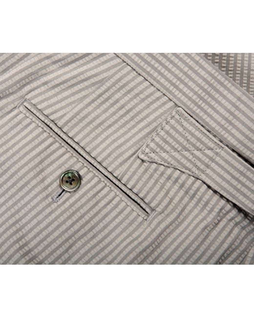 Thom Browne Gray Seersucker Pinstriped Suit Grey for men