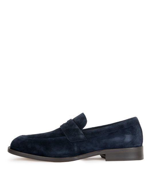 Boss Blue Limber Suede Penny Loafer for men