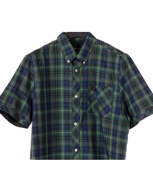 Pockets Re- Fred Perry Ss Shirt Green/navy/red for men