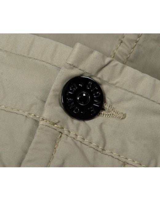 Stone Island Natural Bermuda Cargo Shorts for men