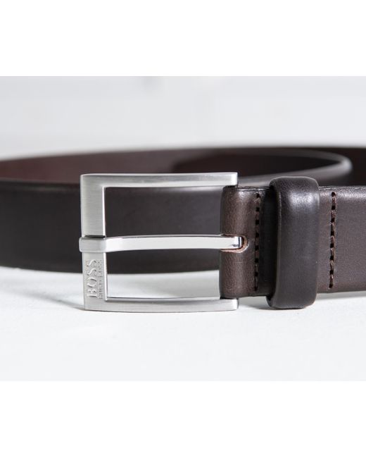 HUGO Boss 'erron_sz35' Leather Belt Brown for Men - Lyst