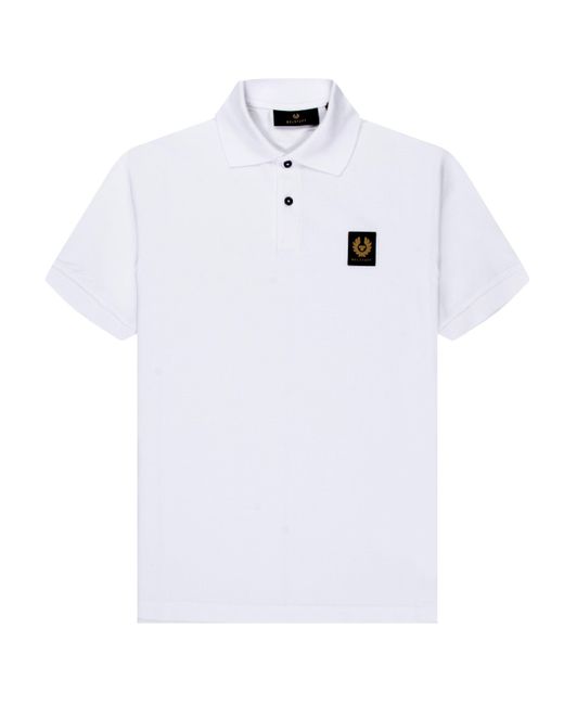 Belstaff White Logo Polo for men
