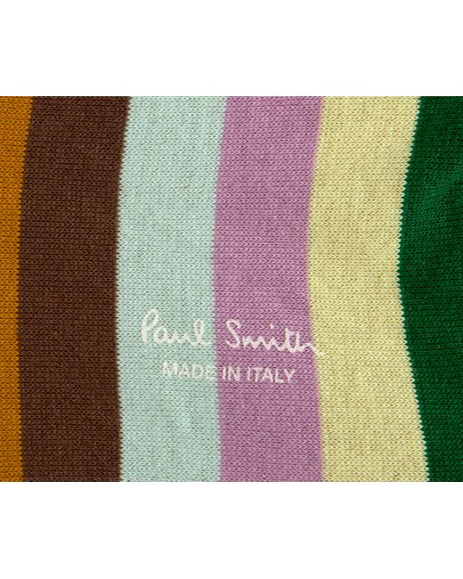 Paul Smith Red Floyd Striped Sock Chocolate for men
