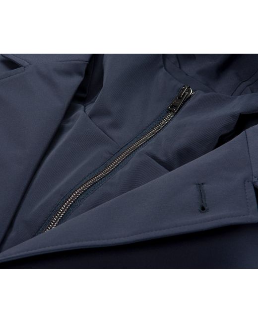 Herno Blue Hooded Trench Coat for men