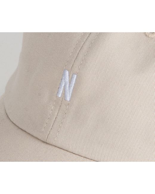 Norse Projects Gray Twill Sports Cap Marble White for men