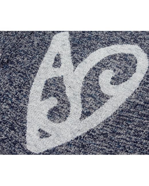 Acne Blue Crew Neck Knit Jumper Blackbird/Multi for men