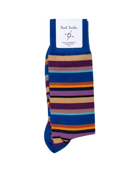Paul Smith Franklin Stripe Socks Cobalt Blue Multi for men