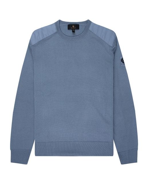 Belstaff Blue Kerrigan Crewneck Knit for men
