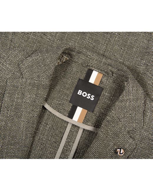 Boss Green Hugo C-hanry Micro Pattern Slim Fit Jacket Grey for men