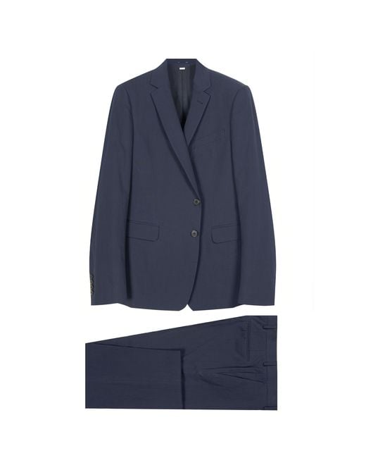 Dries Van Noten Blue Kayne Cotton Suit for men