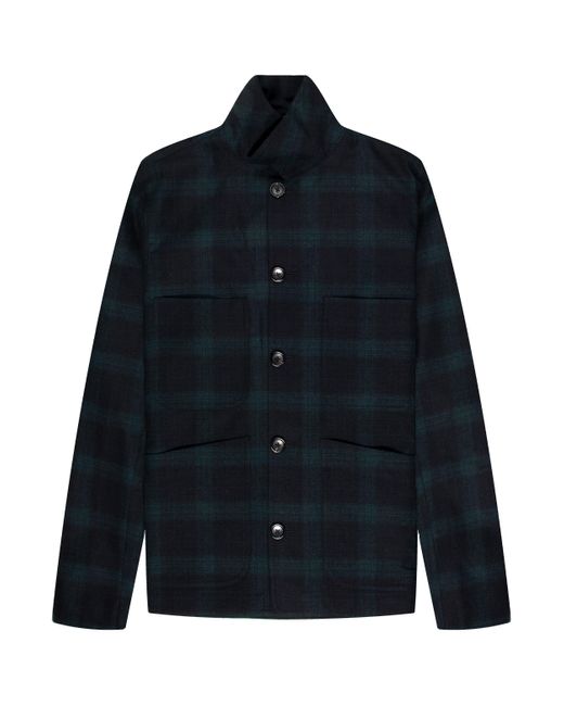 Paul Smith Blue Plaid Chore Jacket for men