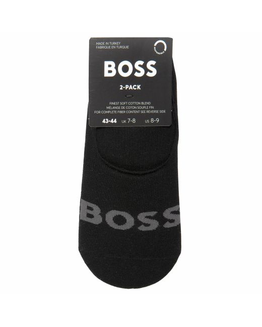Boss 2p Invisible Socks Black for men