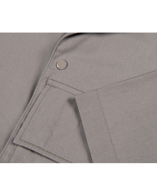 C P Company Gray Metropolis Multi Pocket Ss Shirt Drizzle Grey for men