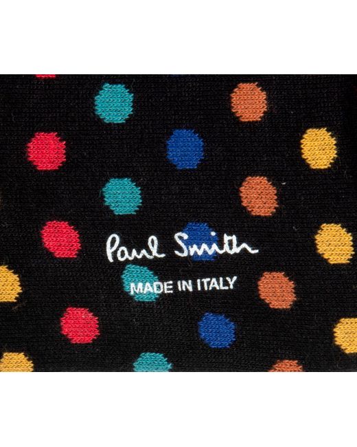 Paul Smith Gino Striped And Dot Sock Black Multi for men