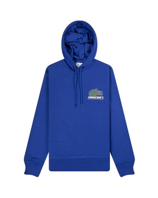 Lacoste Cotton X Minecraft 'chest Logo' Printed Logo Hoodie Blue for ...