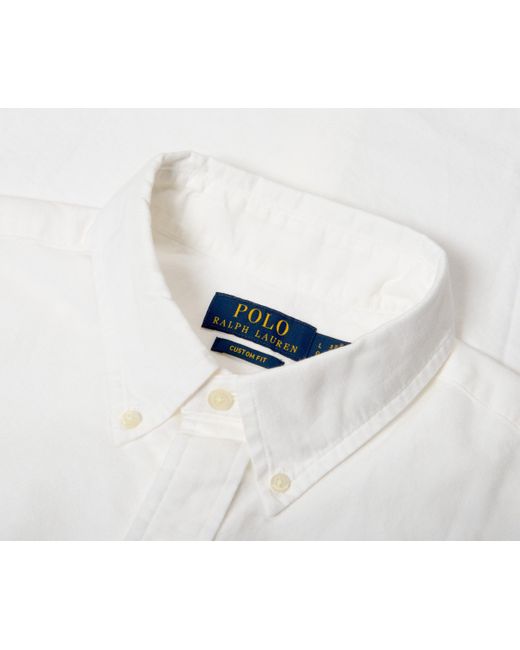 Polo Ralph Lauren Fit Ss Oxford Shirt in White for Men | Lyst UK