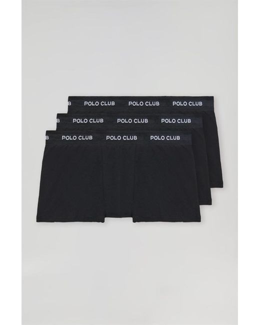 POLO CLUB Pack Mit Drei Boxershorts Schwarz Mit Logo in Black für Herren