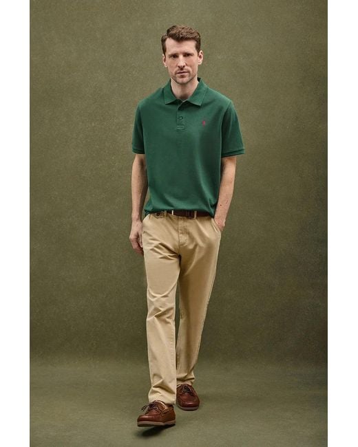 Polo Verde Bottiglia A Maniche Corte Con Logo Ricamato Rigby Go di POLO CLUB in Green da Uomo