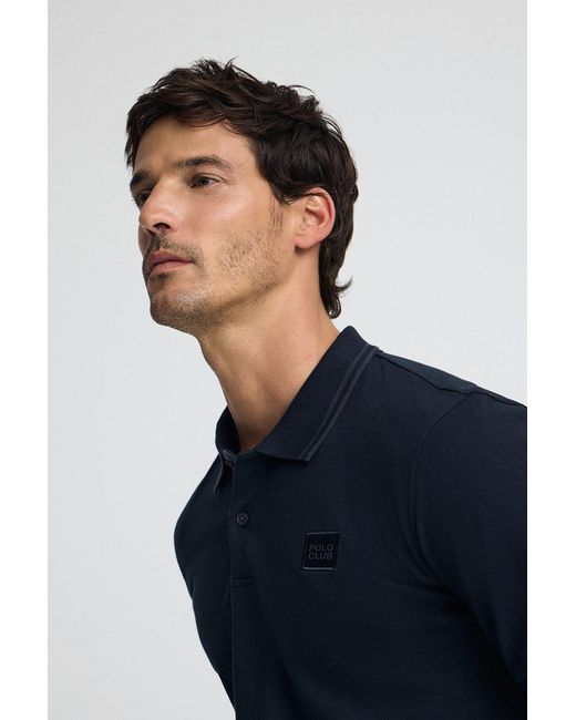 Polo Blu Marino di POLO CLUB in Black da Uomo